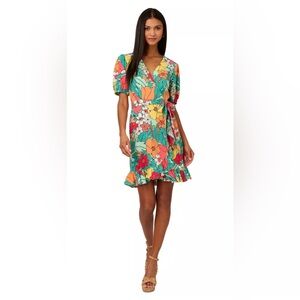 NWT Adrianna Papell Colorful Floral Mini Dress